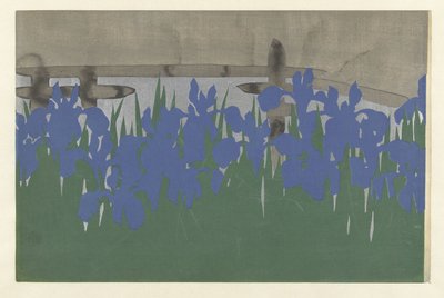Yatsubashi (Flowers of a Hundred Worlds, series title) by Kamisaka Sekka