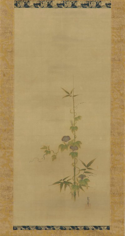 Morning Glory and Bamboo by Kanô Yôboku Tsunenobu