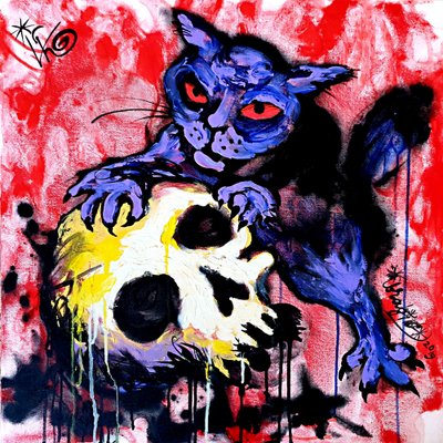 Dark Cat Skull by Kanat Ibragimov