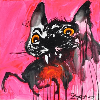 Vibrant Monster Cat by Kanat Ibragimov