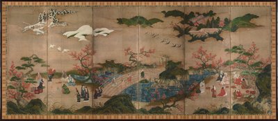 Maple Viewers, 16th century by Kano Hideyori