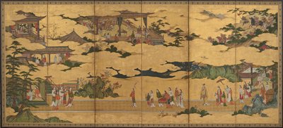 Scenes from the Life of the Ming Huang Emperor and Yang Guifei by Kano Mitsunobu