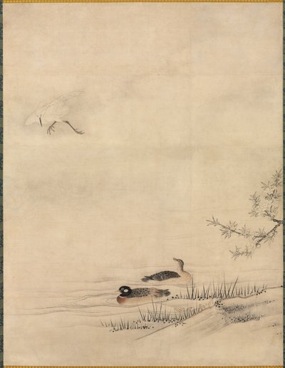 Flowers and Birds in a Spring Landscape by Kano Motonobu