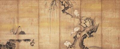 Birds in Landscape, First Half of the 17th Century by Kano Naonobu