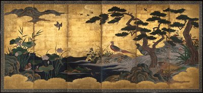 Birds and Flowers by Kano Shoei (attr.to)