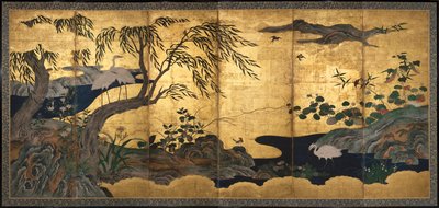 Birds and Flowers, Late 16th Century by Kano Shoei (attr.to)