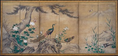 Birds, Trees, and Flowers by Kano Shoei