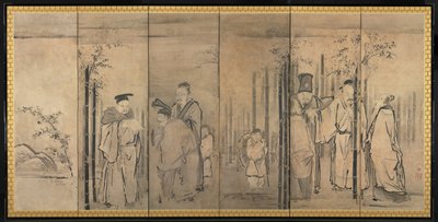 Seven Sages of the Bamboo Grove, Four Elders of Mt. Shang by Kanō Tan’yū
