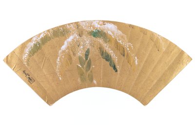 Banana palm in snow by Kano Tsunenobu