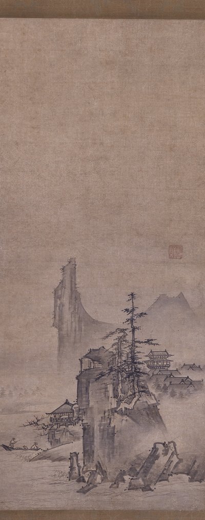 Mountain Village in Light Mist by Kantei Kantei
