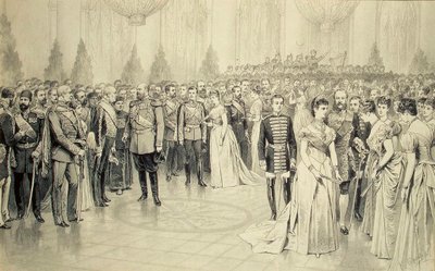 Court Ball in the St Nicholas Hall of the Winter Palace by Karel Brozh
