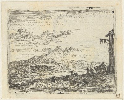 Italianate Landscape with Wagon at an Inn by Karel Du Jardin