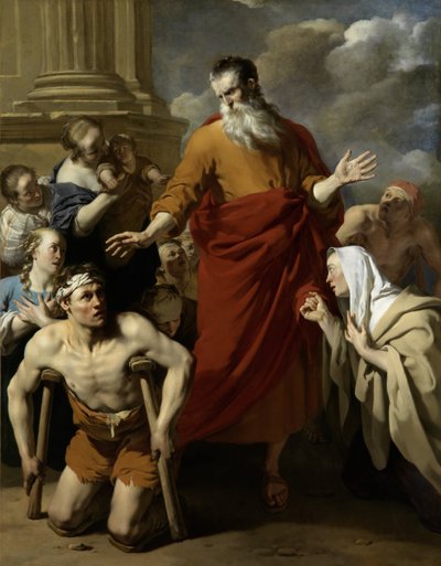 St Paul Healing the Cripple at Lystra by Karel Du Jardin