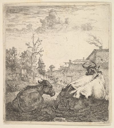 The Cow and the Calf, 17th Century by Karel Du Jardin
