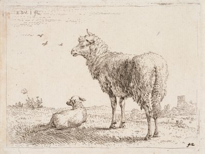Sheep with Lamb by Karel Dujardin