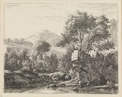 Two Men by a Stone in the Water by Karel Dujardin