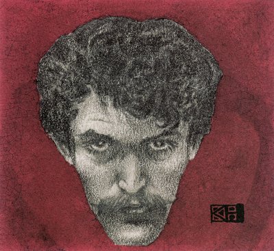 Red Self-Portrait by Karel Hlavácek