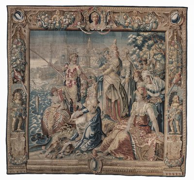 Antony and Cleopatra (Antony Catches a Salted Fish); Tapestry, Date Unknown by Karel van II Mander