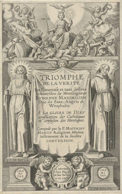 Title Page for: Triumph of Truth, 1624 by Karel van Mallery