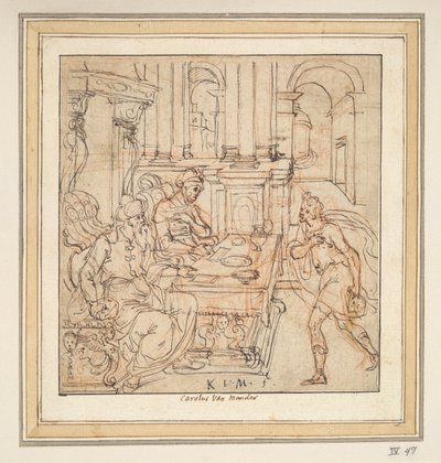 The Prodigal Son taking leave of his parents by Karel van Mander I