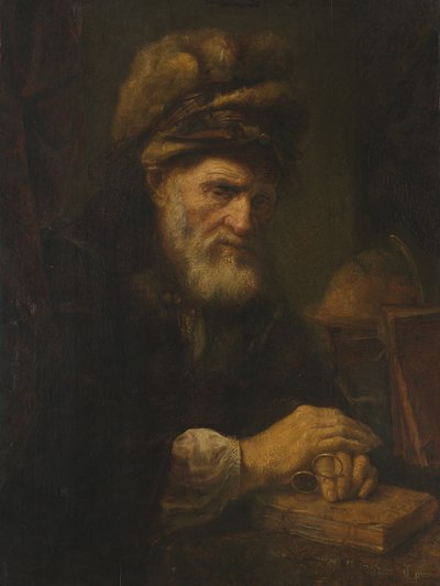 An Old Man in a Fur Cap by Karel van der Pluym