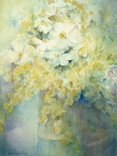 Anemone Japonica - White Queen and Molu by Karen Armitage