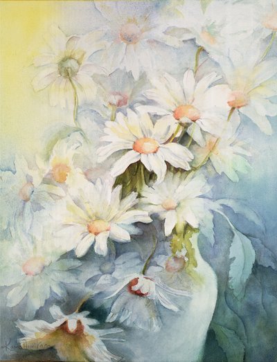 Chrysanthemum, Snowcap by Karen Armitage