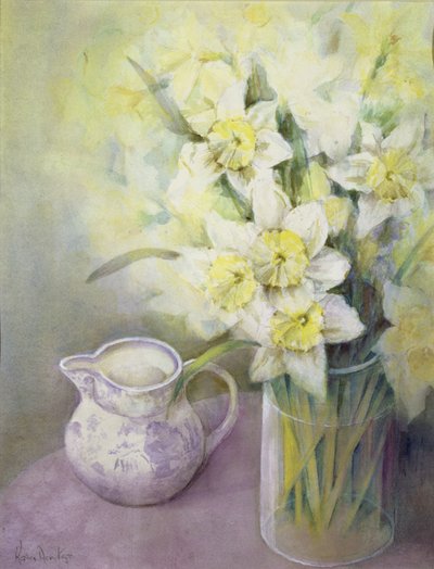 Daffodils with Oriental Jug by Karen Armitage