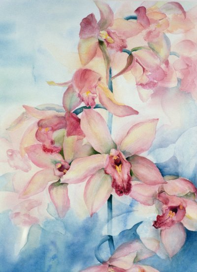 Orchid Cymbidium Ramley by Karen Armitage