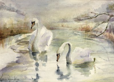 Swans in Winter by Karen Armitage