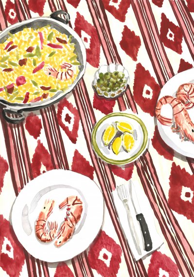 Spanish Paella Meal by Karen Menzenbach