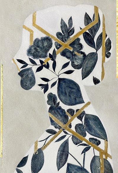 Golden Floral Profile by Karenina Fabrizzi