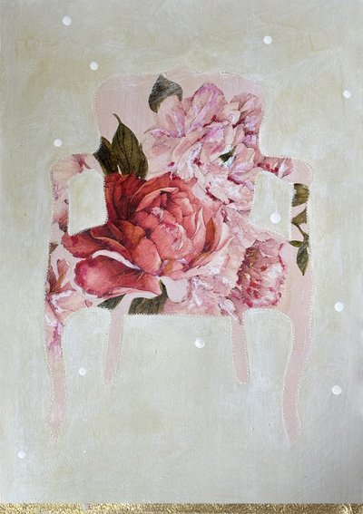 Romantic Floral Chair by Karenina Fabrizzi