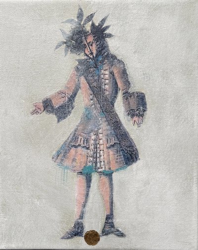 Whimsical Leaf Crowned Figure by Karenina Fabrizzi