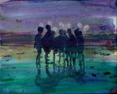 Twilight Figures Reflection by Karin Bos