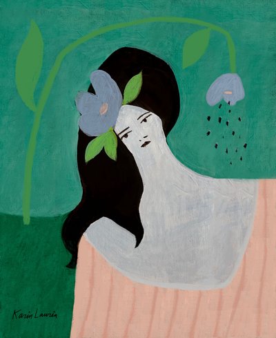 Blue Flower Reverie by Karin Lauria