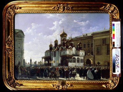 Easter Procession at the Maria Annunciation Cathedral in Moscow by Karl Fridrikh Petrovich Bodri