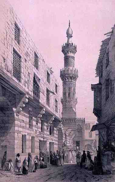 Street Scene with a Procession in Progress, Cairo by Karl (after) Bodmer