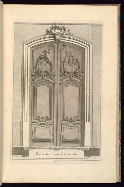Elevation and Plan of a Portal by Karl Albert von Lespilliez