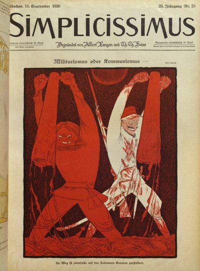 Militarism or Communism, Front Cover Illustration of 