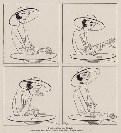 Woman Taking Cocaine by Karl Arnold