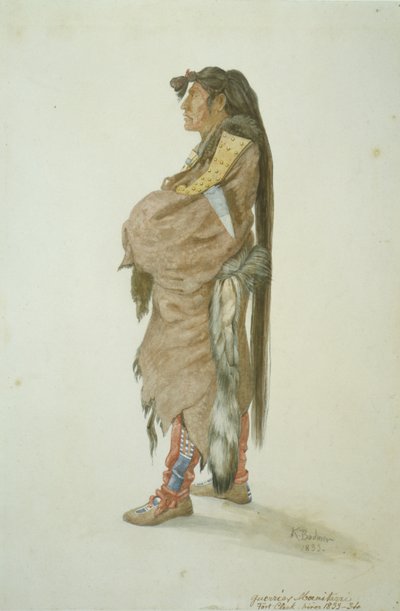 Ahsch?psa Masihichsi, a Hidatsa Man by Karl Bodmer