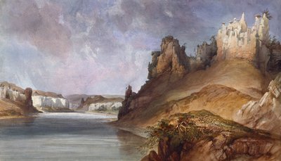 View of the Stone Walls on the Upper Missouri by Karl Bodmer