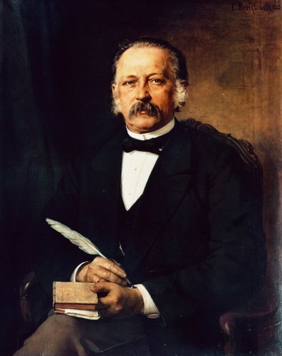 Portrait of Heinrich Theodor Fontane, German poet and writer by Karl Breitbach