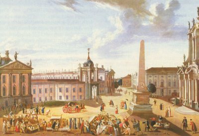 Old Market of Potsdam with City Palace by Karl Christian Wilhelm Baron