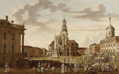 Old Market of Potsdam and Church St. Nikolai by Karl Christian Wilhelm Baron