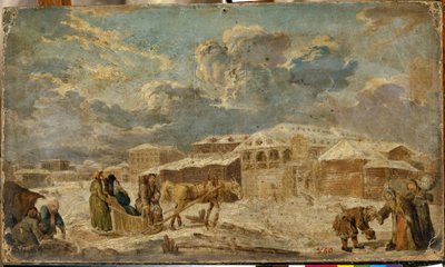 Town Square in Winter (Saint Petersburg) by Karl Friedrich Knappe
