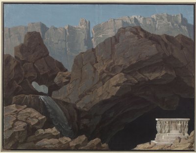 Alceste. Opera by Christoph Willibald Gluck. Design for the 4th Decoration. Entrance to the Underworld by Karl Friedrich Schinkel