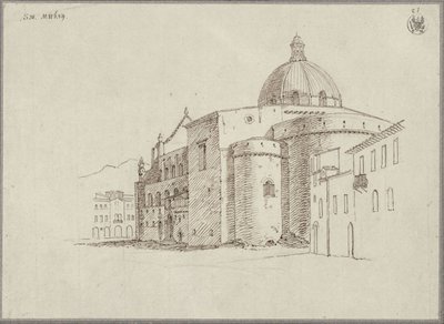 View of the Messina Cathedral from the Northeast by Karl Friedrich Schinkel
