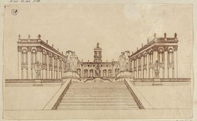 View of the Capitol Square in Rome by Karl Friedrich Schinkel